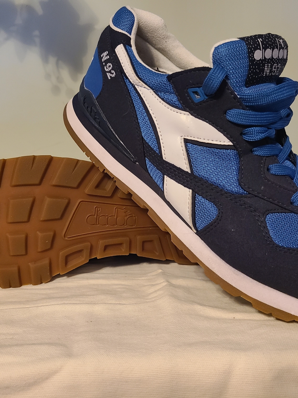 Diadora N.92 Advance Sneakers Dawn Blue White  Men’s Size 11.5 PREOWN
